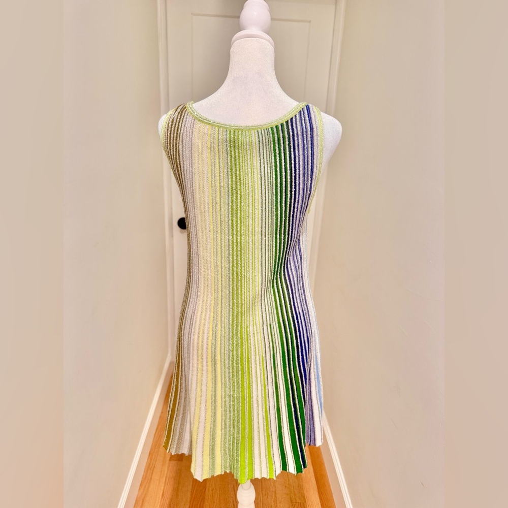 Missoni Pleated Multicolor Mini Dress - Green/Blue IT SZ 40 - Picture 4 of 8